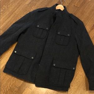 Men’s Boss by Hugo Boss Gray Wool Coat (Like New)